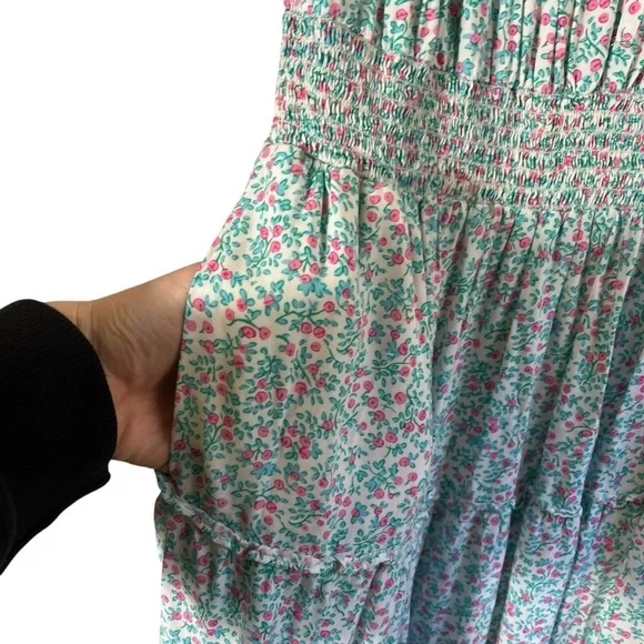 J. CREW Puff-Sleeve Midi Dress in Floral AO886 - Picture 8 of 15